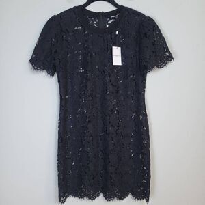 Generation Love Womens Size Small Kira Lace Mini Dress Black Short Sleeve NWT